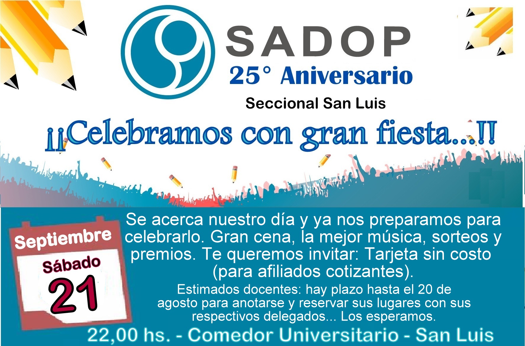 En este momento estás viendo 25° Aniversario de SADoP San Luis